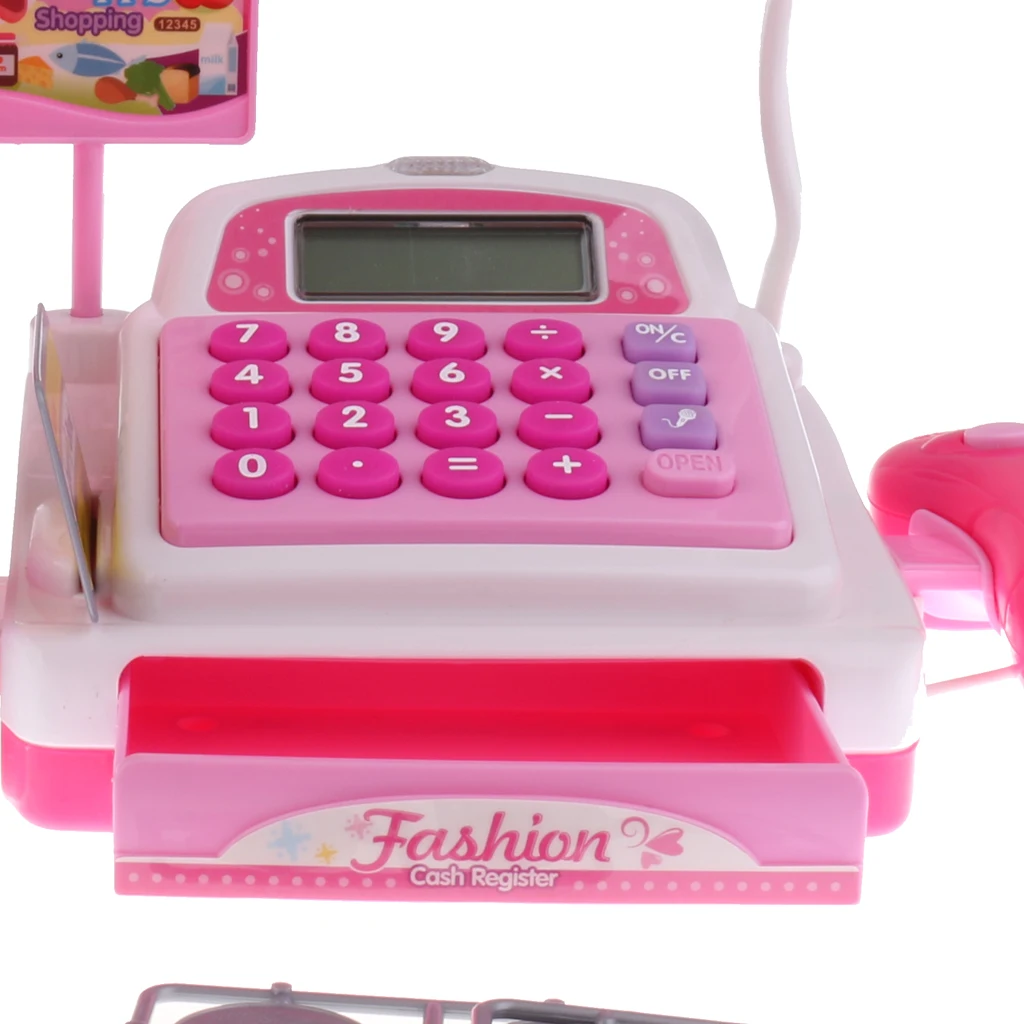 Simulation Ice Cream Store Cash Register Set for Kids Children Holiday Time Pretend Play Toy Birthday Gift