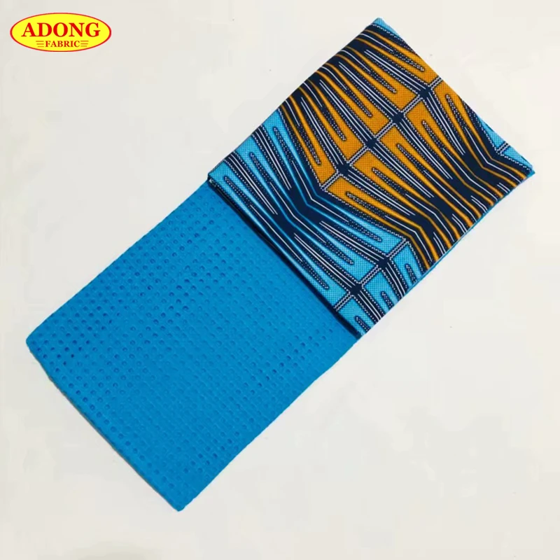 

New design African lace sets Hight Quality African wax prints fabric 3.5 yards with 2.5 yards Swiss voile lace fabric for Women
