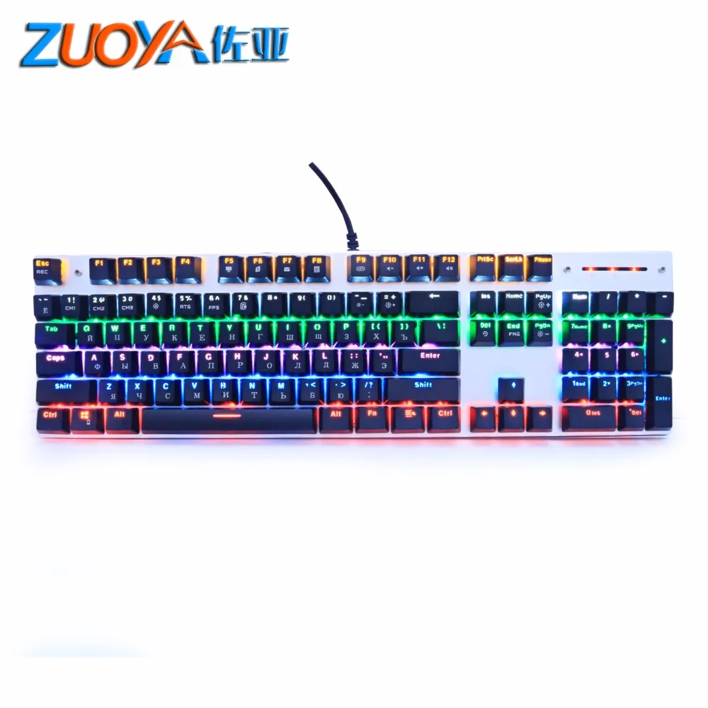 ZUOYA Gamin механическая клавиатура синий переключатель анти ореолы USB проводной