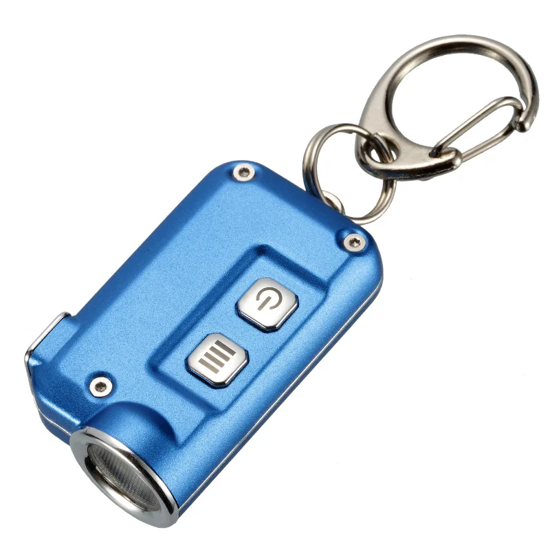 TOPSALE NITECORE TINI перезаряжаемый мини-светильник-вспышка, металлический брелок, светильник, встроенный аккумулятор, для наружного поиска - Испускаемый цвет: Blue