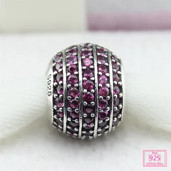 

2016 Spring Authentic 925 Sterling Silver three colors Pave Zircon Ball Charm Bead Fits P Style Charm Bangles & Bracelets