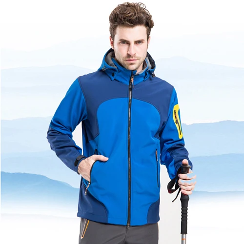 Refire Gear Winter Outdoor Sports Jacket Men Water Repellent Thermal Jackets Camping Hiking Inside Fleece Brand Male Clothing - Цвет: Men Royal Blue