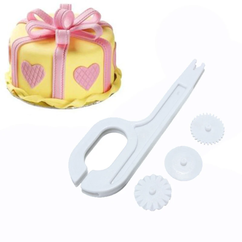 1pcs Fondant Cake Cutter And Embosser Cake Decorating Tool Plastic