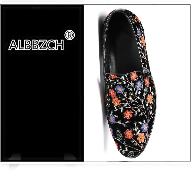 En Cuir Glissement Bout Nouvelle Chaussures Rond Picture Broderie Picture Quotidienne Sur Mocassins Été Mode Printemps Loisirs Party Hommes Véritable as Business As SxgB7XvY