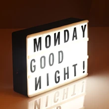 A4 A6 Комбинации СВЕТОДИОДНЫЙ Ночник светильник-коробка Самодельные открытки с буквенным принтом светодиодный стол настольная лампа Свадебная Рождественская вечеринка Декор свет Лайт