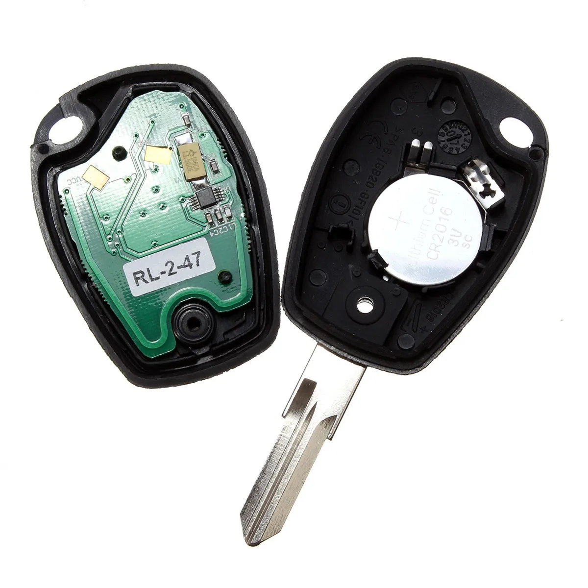 FULL Remote Key 433MHz 2 buttons Keyless Entry Fob for Renault Megane Modus Clio Kangoo Logan