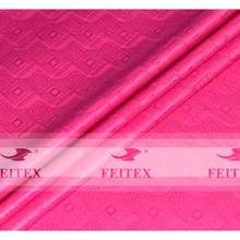 Новая мода жаккард хлопок ткань 10 ярдов Африканский Базен Riche окрашенные Гвинея Brocade Feitex красная роза