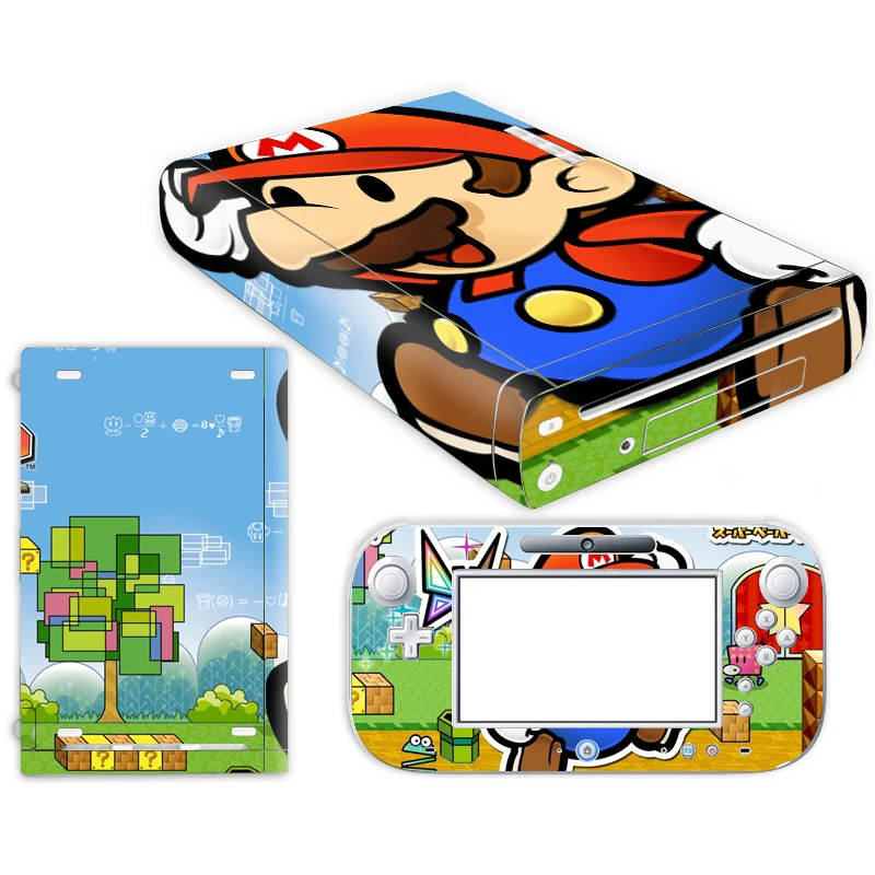 Супер Марио кожи наклейка для nintendo wii u консоль крышка с пультами контроллер скины для геймпад для nintendo wii u стикер