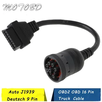 

2019 Deutsch J1939 9pin To 16pin Truck Cable J1939 9 Pin To OBDII OBD2 16 PIN Female Diagnosctic Tool Connector