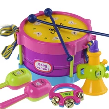 Детский ручной барабан музыки, детей раннего образования тест 1 от 0 месяцев до 6 до 12 месяцев обучающих игрушек для детей младенцев пол Тип Пластик