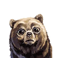 Милый медведь ручной работы Краска высокого качества Холст Красивая краска ing по номерам Сюрприз подарок большое удовлетворение