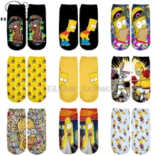 PLstar Cosmos/носки с аниме симпсонами носки с героями мультфильмов носки с объемными рисунками цветные теплые короткие носки с рисунками из мультфильмов Семейные носки с симпсонами-2
