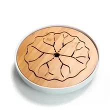 Керамический кунг-фу чайный набор чай лоток бытовой воды мини круглый бамбуковый лоток маленький чайный столик сухой пузырь чай море