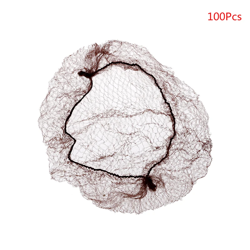 50/100Pcs Hair Nets Invisible Elastic Edge Mesh Hair Styling Hairnet Soft Line For Dancing Sporting Hair Net Wigs Weaving Coffee
