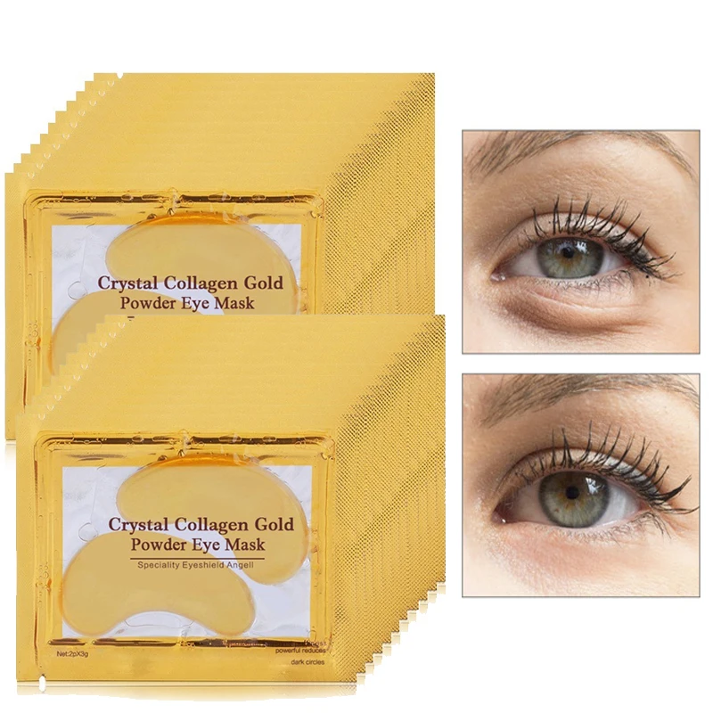 

8pair=16pcs Gold Eye Mask Moisturizing Eye Patch Sheet Masks Dark Circle Anti Wrinkle Anti-puffiness Collagen Eye Mask Face Mask