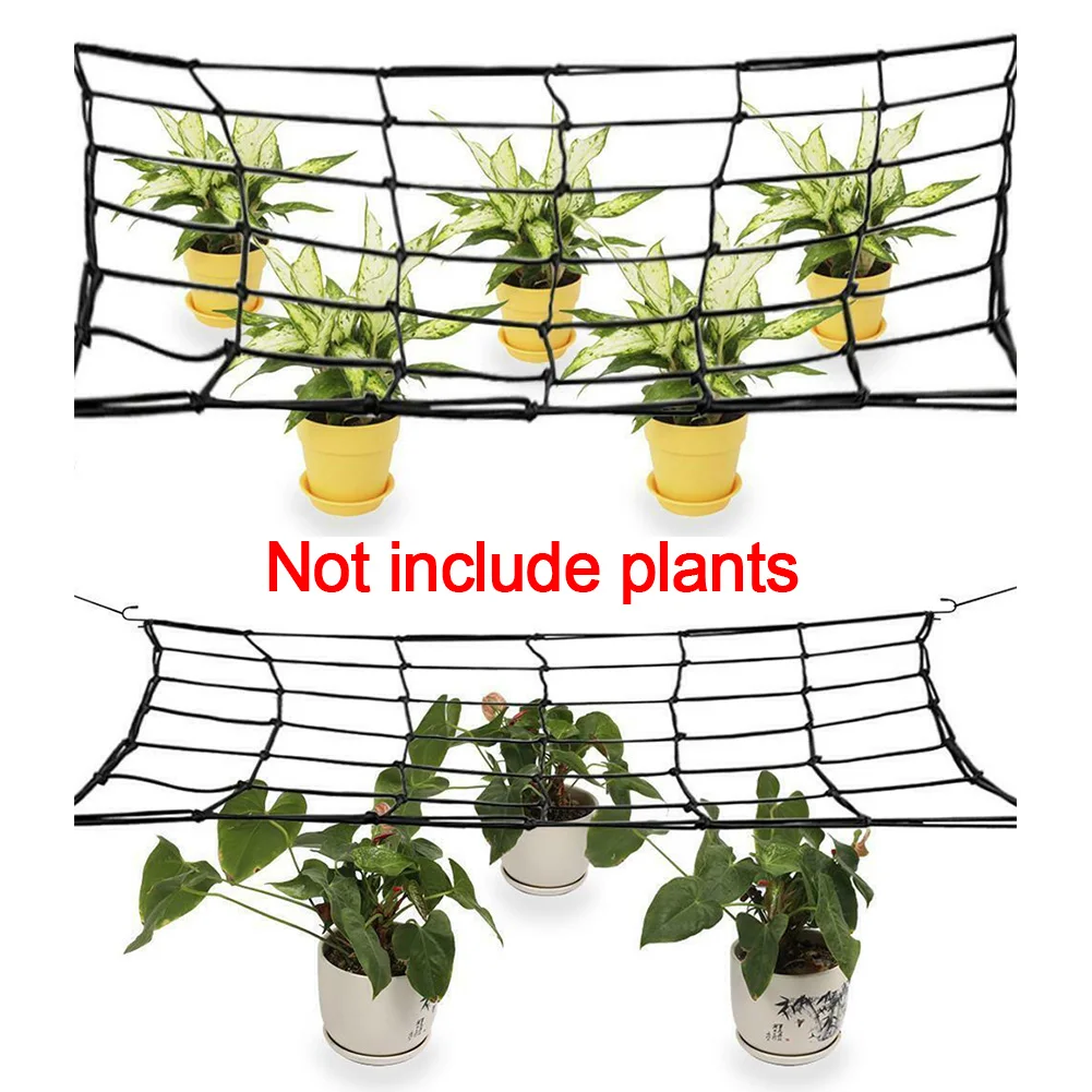 

Knitting Tents Home Garden Mesh Bean Practical Flexible Plant Farm Elastic Netting Fence Steel Hooks Trellis