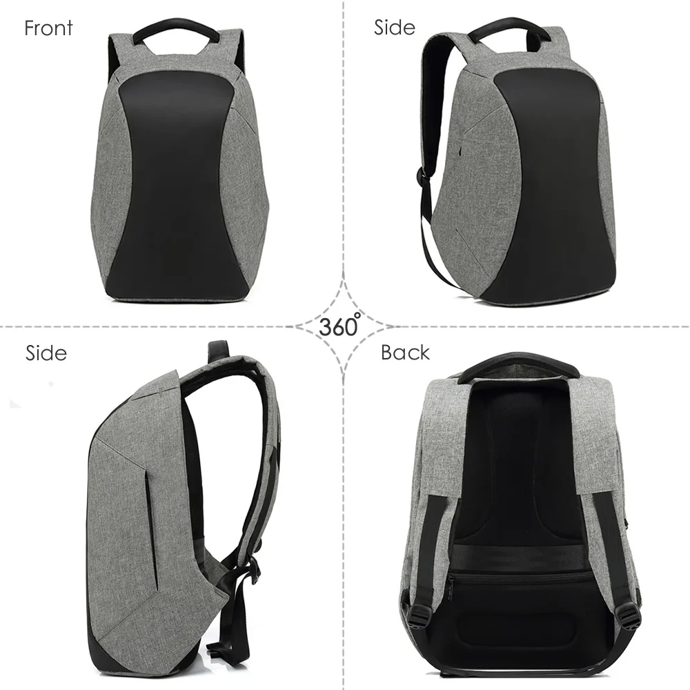 Mochila escolar Oxford para mujer, Mochila impermeable de viaje, antirrobo, carga USB para hombres, bolsa de ordenador portátil de 15,6 pulgadas Mochila escolar Oxford para mujer, Mochila impermeable de viaje, antirrobo, carga USB para hombres, bolsa de ordenador portátil de 15,6 pulgadas