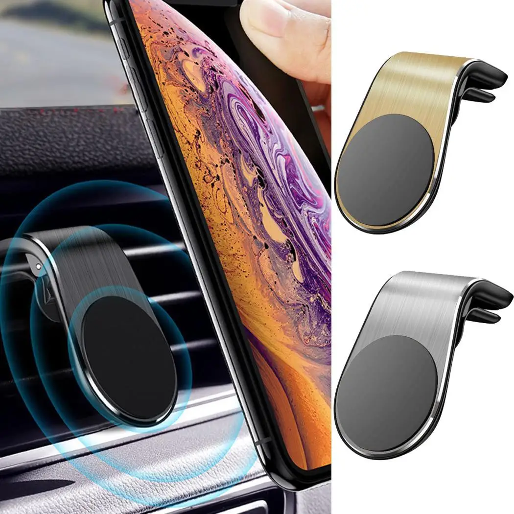 Универсальный магнитный автомобильный держатель для телефона Air Vent Mount черный