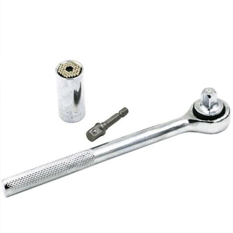 Hand Tools Universal 7-19mm Key Tools Spanner Ratchet Wrench Adapter For Power Drill Spanners Bit