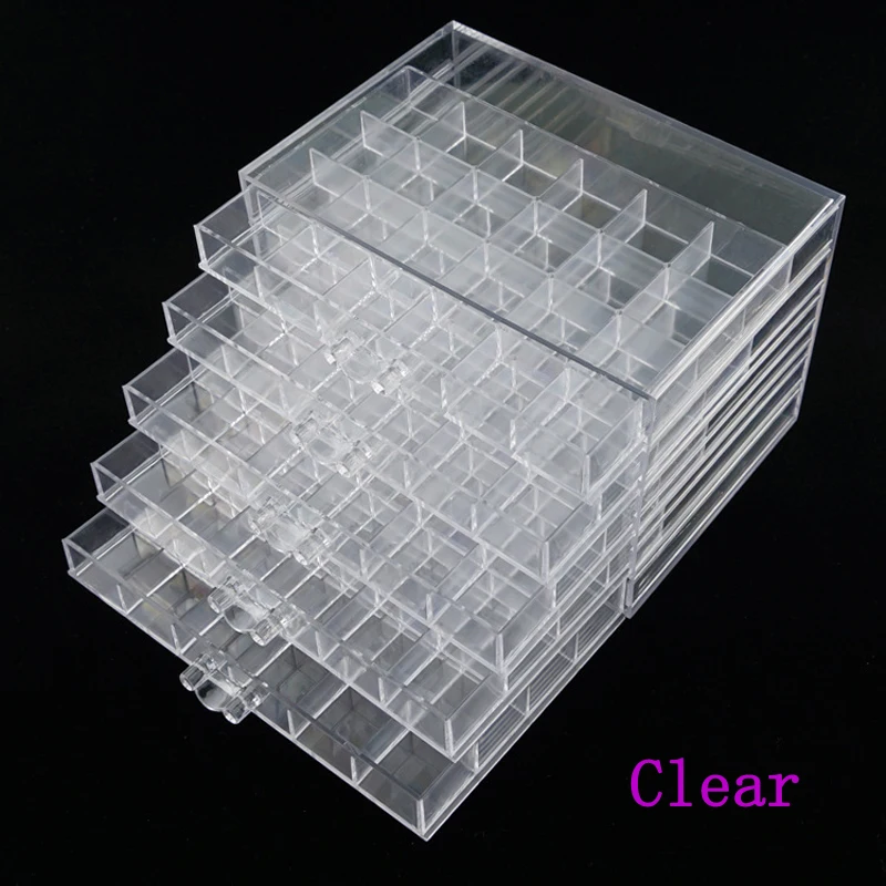 120 Grids Nail Decoration Sequence Organize Box Drawer Cosmetic Organizer Jewelry Storage Acrylic case Trending Products 2019