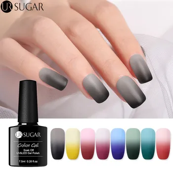 

UR SUGAR 7.5ml Matte Thermal Gel Polish Matte Effect Temperature Color Changing Soak Off UV Gel Varnish Nail Art Gel