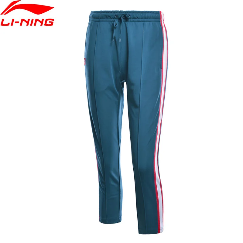 Li Ning Women Basketball Series 3/4 Pants 100 Polyester Loose Fit