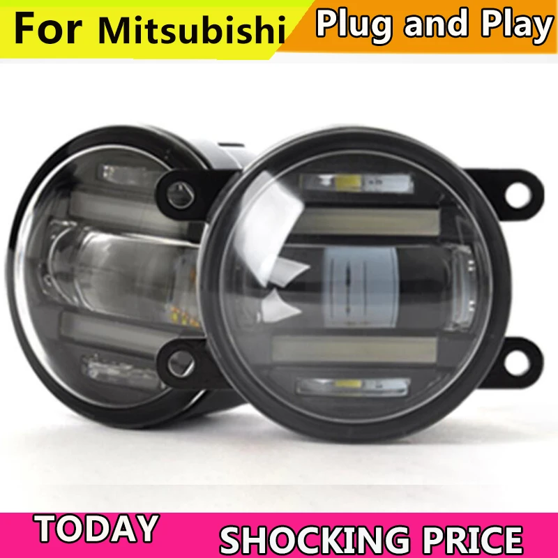 Car Styling Fog Lamp for Mitsubishi Outlander Pajero Grandis ASX L200 Triton LED Fog Light Car Styling Fog Lamp for Mitsubishi Outlander Pajero Grandis ASX L200 Triton LED Fog Light