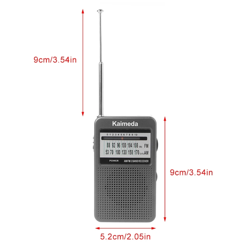 Новый портативный 2 полосный карманный радиоприемник AM/FM с цифровым дисплеем и