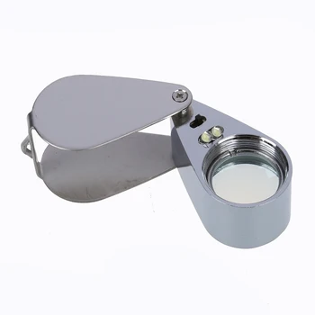 

NFLC- 21mm Jewelers Eye Loups Tattoo Magnifier Magnifying Glass with 2 LED 30X
