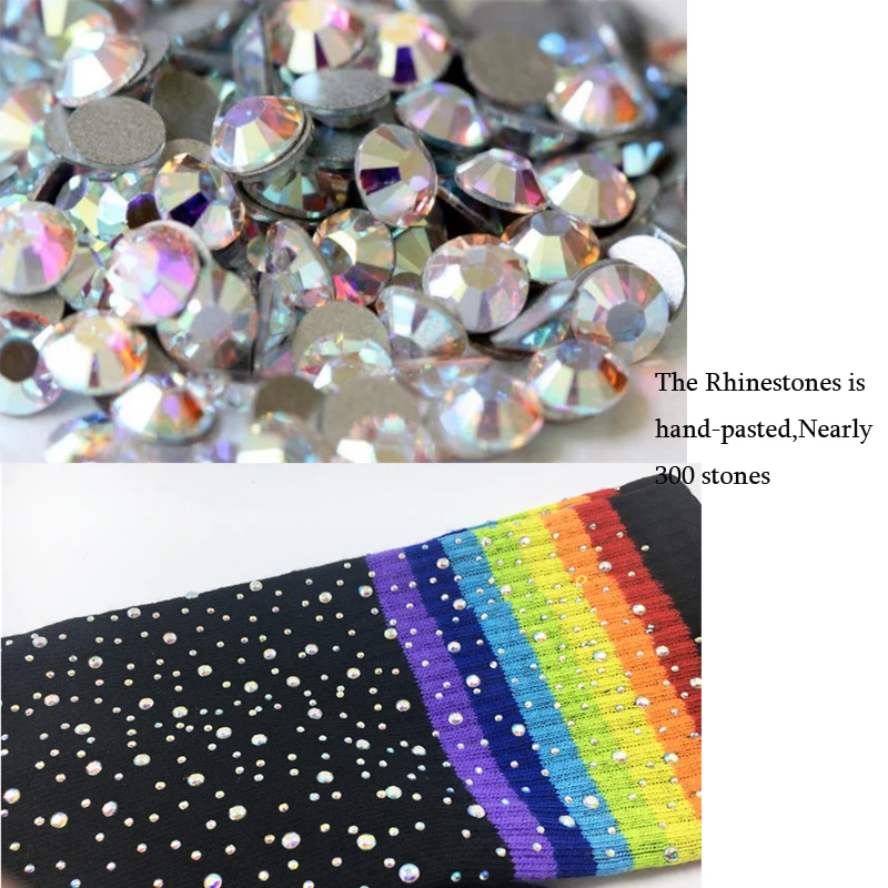 Bling Glitter Over Knee Long Boot Fashion Women's Rhinestones Socks Sexy Thigh High Knee Socks Long Stockings Cheerleader SW066