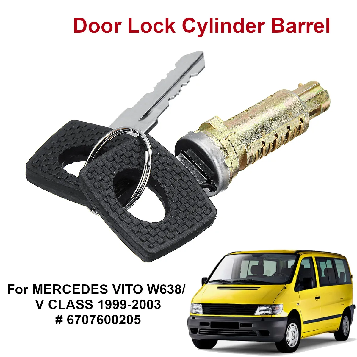 

Door Lock Cylinder Barrel Assembly w/keys for MERCEDES VITO W638 / V CLASS 1999-2003 6707600205