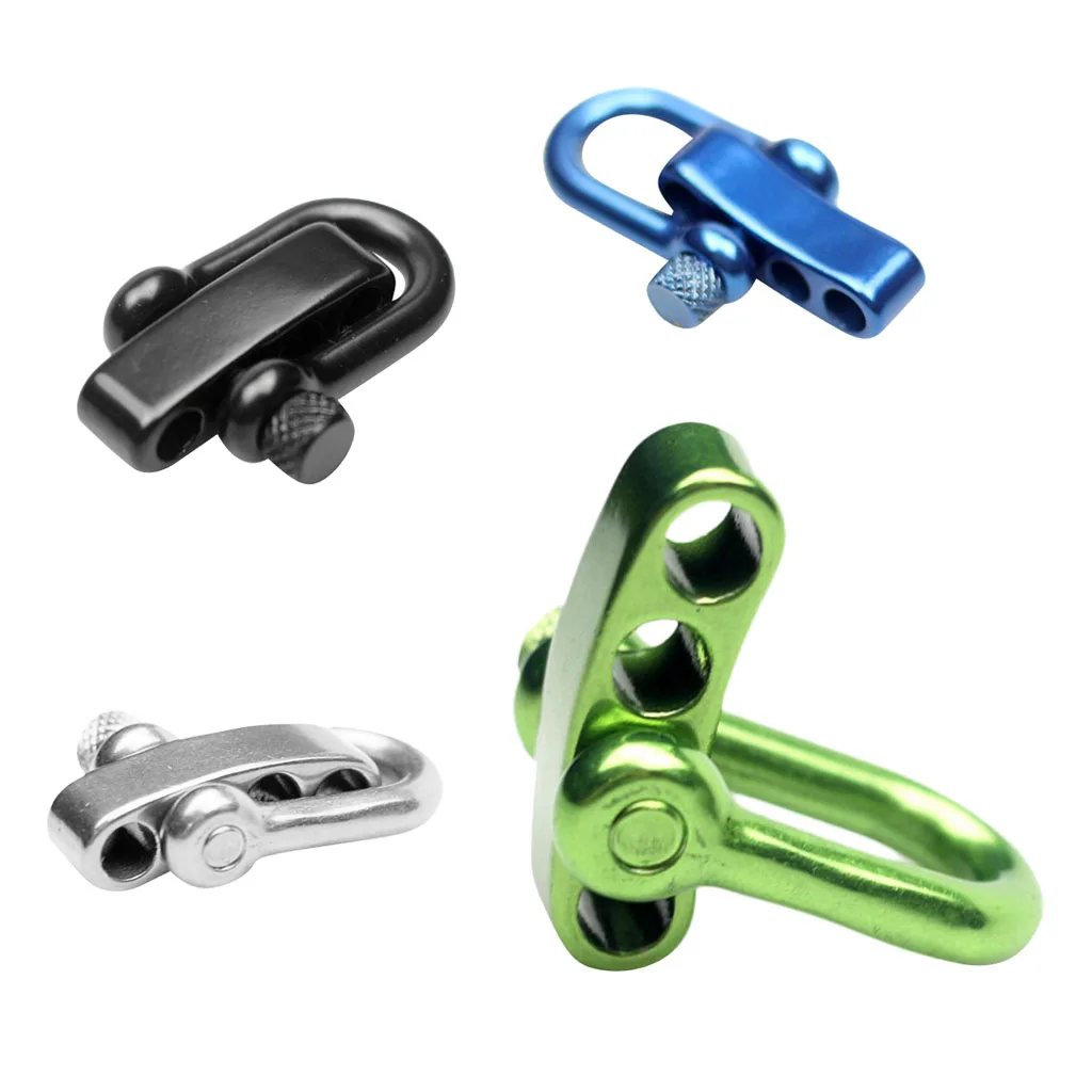 الثقيلة 304 الفولاذ المقاوم للصدأ قابل للتعديل U-شكل القيد مشبك قفل ل DIY سوار Paracord أدوات إنقاذ اكسسوارات