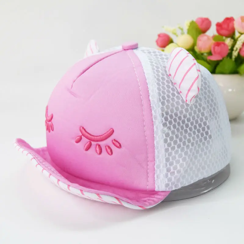 Новое лето hat cap qute Мультфильм шапка с pattern детские Мальчики Девочки сетки дышащий бейсбол Hat Caps