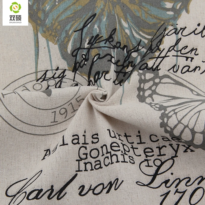 Бабочка Цветок Стиль Хлопок Белье Подушки Подушки Ткань ПОДЕЛКИ Ручной Работы Lline Ткань Для DIY Zakka Шторы, подушка 150*50 см M28