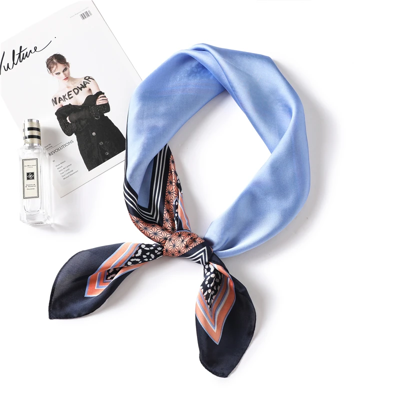 2019 Модный женский квадратный шелковый шарф с дизайнерским принтом платок женский шейный платок Femme головной ремень шали носовой платок