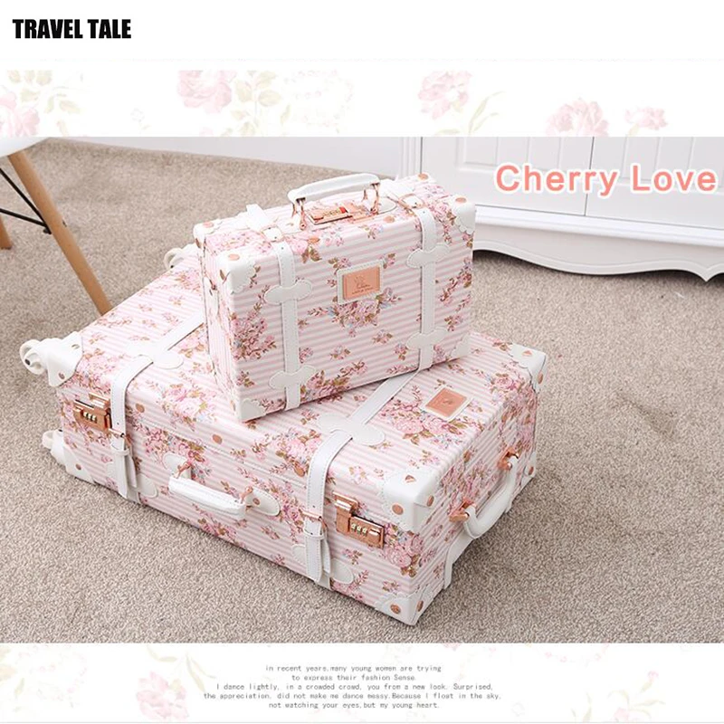 Travel tale женские 2" 22" 2" 26" Дорожная сумка в стиле ретро чемодан цветочный koffers тележки для туда и обратно