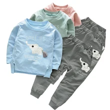 Kids Clothes 2016 Autumn/Winter Baby Boys Girls Cartoon Elephant Cotton Set Children Clothing Sets Child T-Shirt+Pants Suit V2 Kids Clothes 2016 Autumn/Winter Baby Boys Girls Cartoon Elephant Cotton Set Children Clothing Sets Child T-Shirt+Pants Suit V2