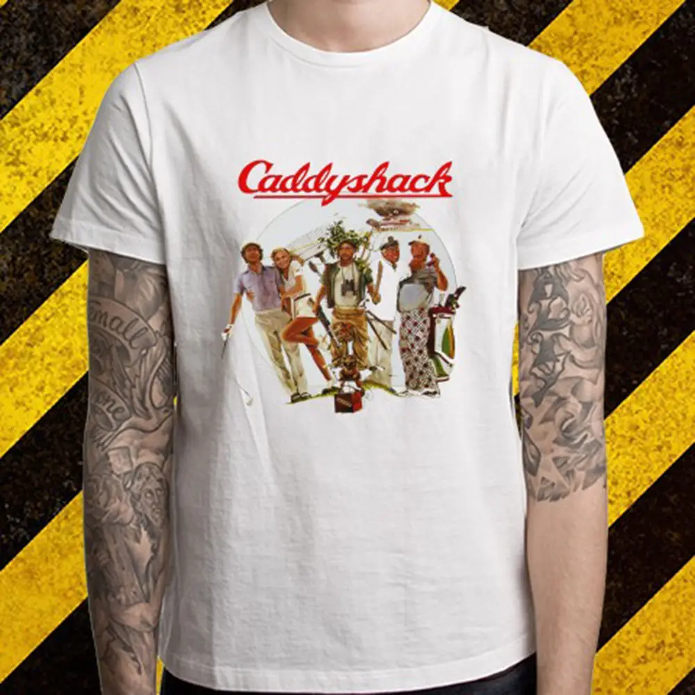 New Caddyshack Golferer Caddy 80's Movie Men's White T Shirt Size S To