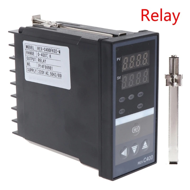

PID Digital Temperature Controller REX-C400 K Input Relay SSR Output Thermostat