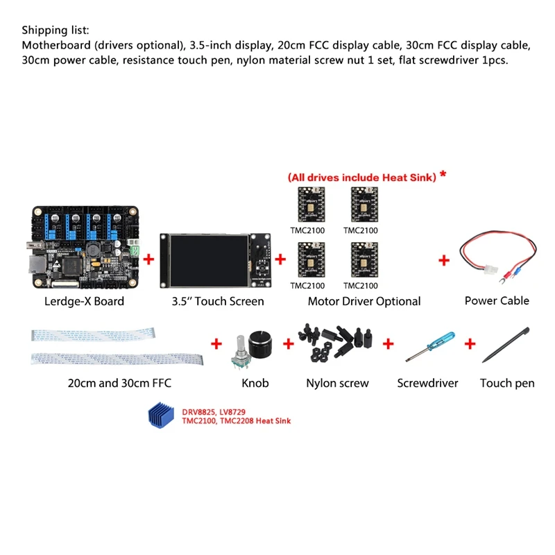Плата контроллера 3d принтера ARM 32Bit + 4x шаговый Драйвер 3 5 &quotсенсорный