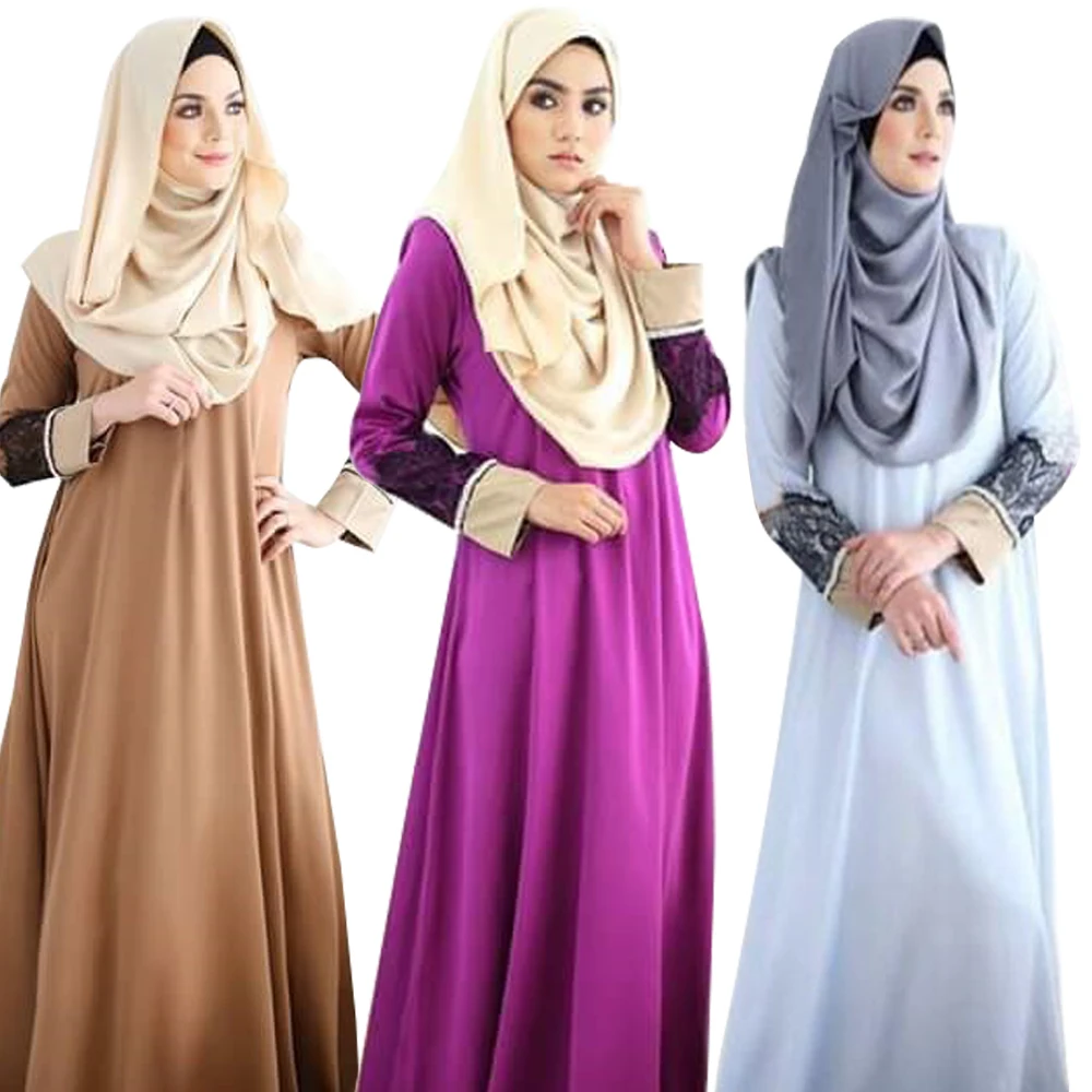 Fashion Women islamic kaftan abaya vintage jilbab hot drilling robe ...