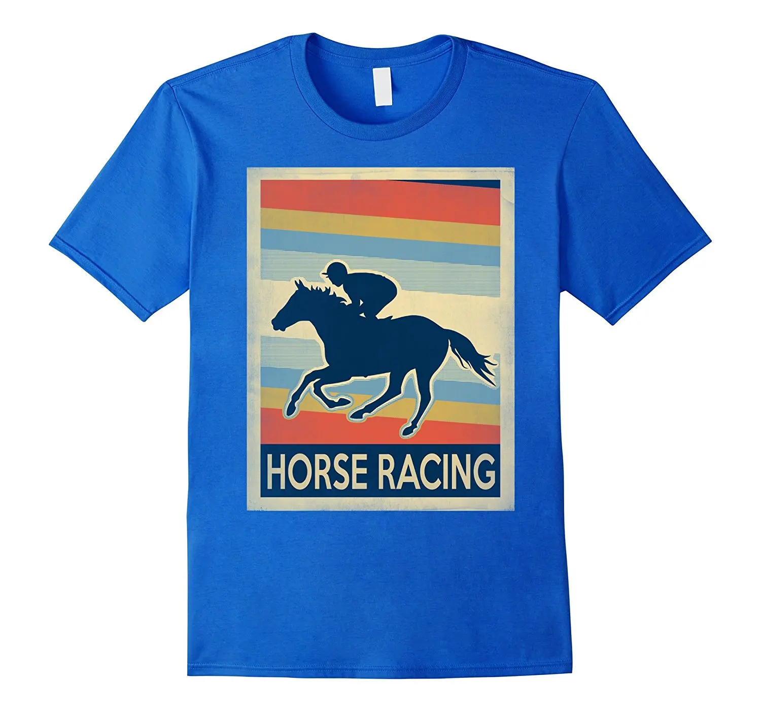 Vintage Horse Racings Tshirt Summer Short Sleeve Shirts Tops S3Xl Big