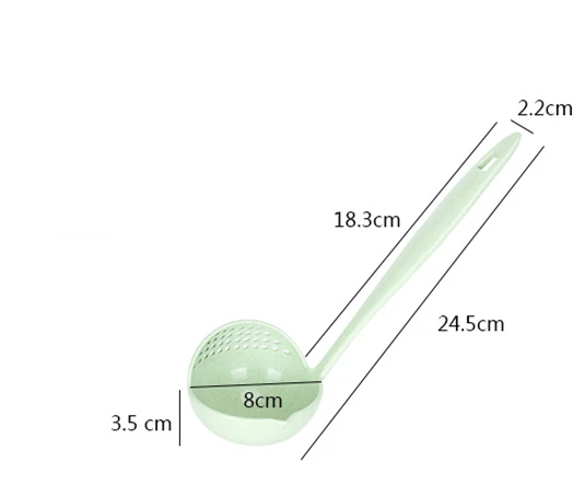 2 в 1 длинная ручка домашняя кухонная ложка для супа ситечко пластиковый ковш сито для приготовления пищи дуршлаг кухонный ковш посуда инструмент