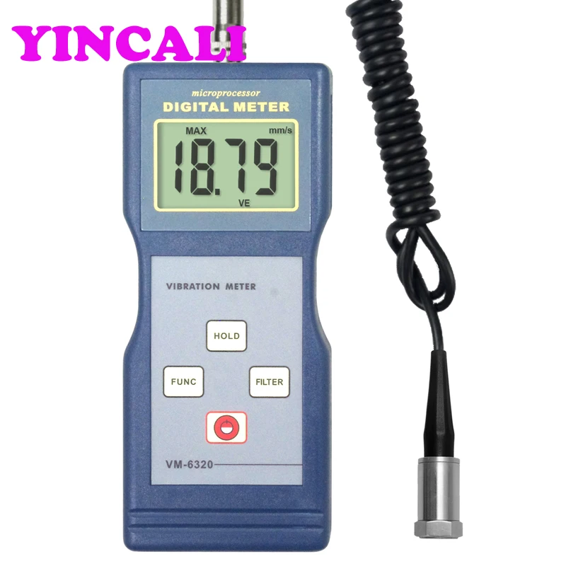 

Fast Shipping Multifunctional Digital Vibration Meter Tester VM-6320 Piezoelectric Transducer Vibrometer Vibration Analyzer