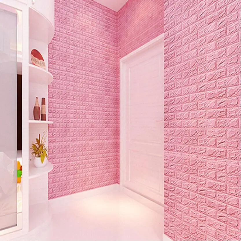 

diy Kids Room 3d Brick pe Foam Wallpaper Panels Home Soft Decoration Wall Paper Self-adhesive Bricks Sticker Papel de Pared W109