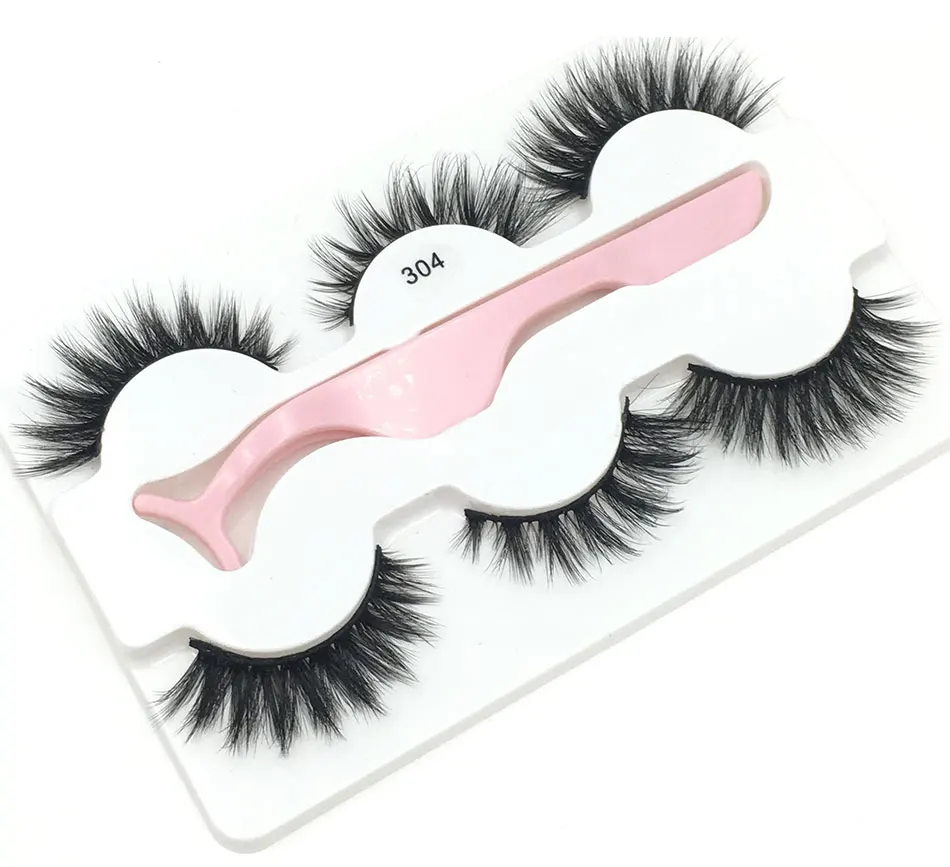 3 Pairs 3D Handmade Fake Eyelashes Natural Long Thick Makeup False Eyelashes Cross Eye Lashes Faux Cils for Makeup Tools