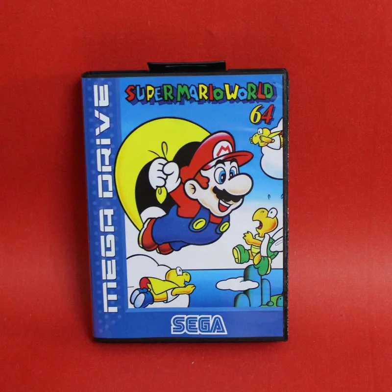 

Supermarioworld 64 16 bit MD card with Retail box for Sega MegaDrive Video Game console system