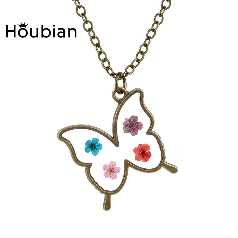 

Vintage Butterfly Dried Flower Pendant Jewelry Epoxy Pendant Accessories