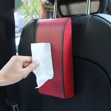 Креативная автомобильная коробка для салфеток, чехол для бумажной коробки, многофункциональный обтекаемый дизайн с наклейками на номер телефона(красный