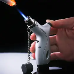 Аутентичные газовые зажигалки прямо на пистолет сигары специальный igniter Творческий Регулируемый сварочный инструмент butanetorch fire starter